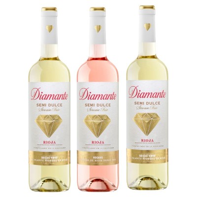 Todo Diamante: 2 bot. Diamante Blanco semi dulce + 1 bot.