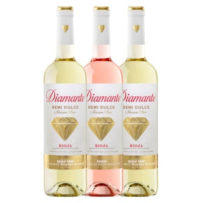 Todo Diamante: 2 bot. Diamante Blanco semi dulce + 1 bot.