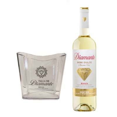 Pack 6 bot. Diamante Blanco Semi dulce + Cubitera